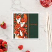 フォキシおもしろい緑 スタンダードカクテルナプキン (インサイチュ)