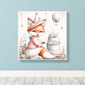 フォキシお祝い キャンバスプリント (インサイチュ (ウッドフロア))