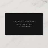 フォキシエ金ゴールドバラ白黒フローラグラム 名刺 (裏面)