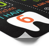 フォキシキツネ最初の誕生日パーティーのシャルボードサイン ポスター (角)