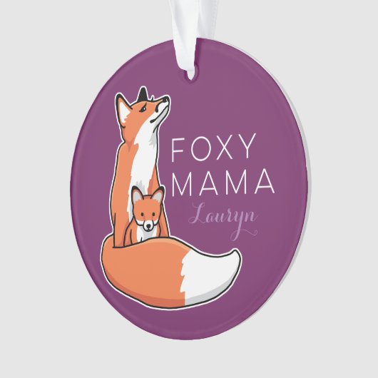フォキシーキツネママとベビー、 オーナメント (正面)