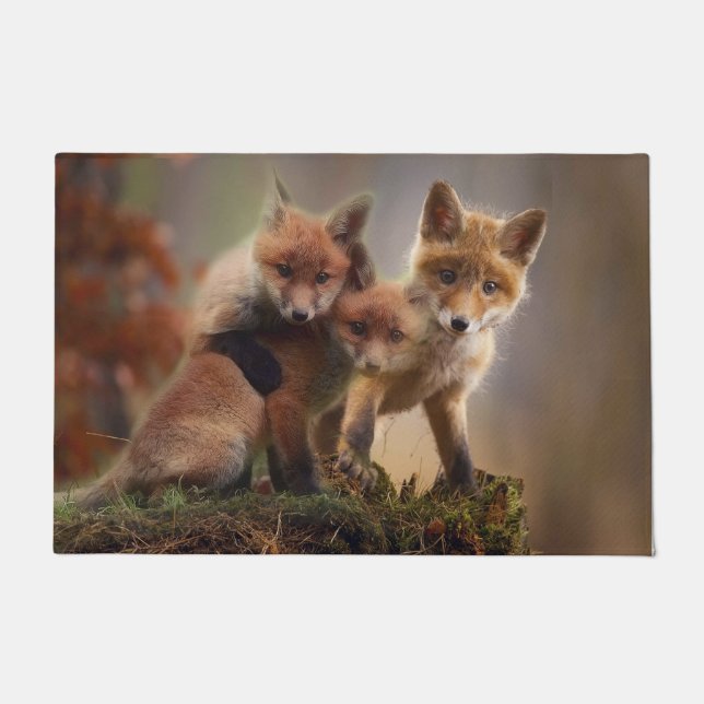 フォキシ三つ子 ドアマット (正面)