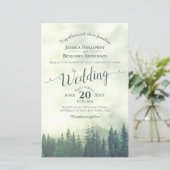フォギーグリーンフォレストバジェット結婚式招待状 (スタンド正面)