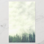 フォギーグリーンフォレストバジェット結婚式招待状 (裏面)