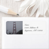 フォギーゴールデンゲートブリッジ差出人住所ラベル ラベル (インサイチュ)