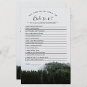 フォギーパインツリーズレインフォレストブライダルシャワーゲーム (正面/裏面)