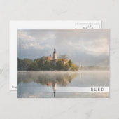 フォギーブリードレイク日の出バーはがき ポストカード (正面/裏面)