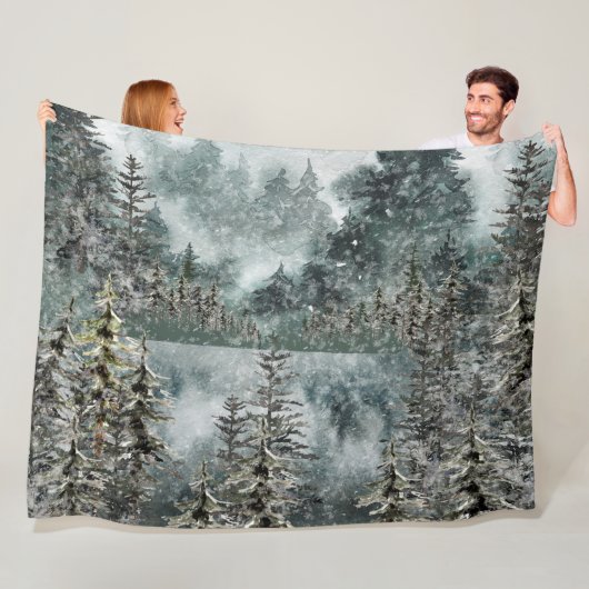フォギーマウンテンウッドランド凍っていレイクソファ フリースブランケット (インサイチュ)