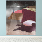 フォギーライトハウス キャンバスプリント (インサイチュ (ウッドフロア))