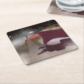 フォギーライトハウス スクエアペーパーコースター (アングル)