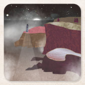 フォギーライトハウス スクエアペーパーコースター (正面)