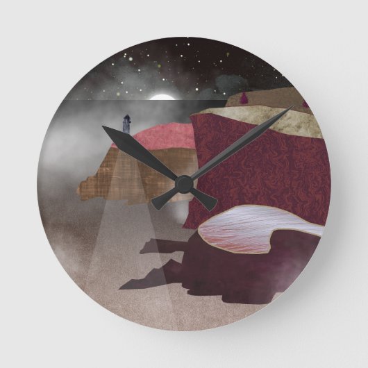 フォギーライトハウス ラウンド壁時計 (正面)