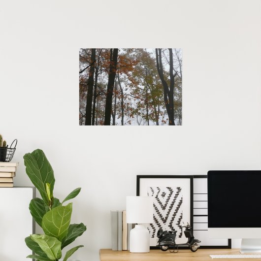 フォギー秋インペンシルバニア秋自然 ポスター (ホームオフィス)