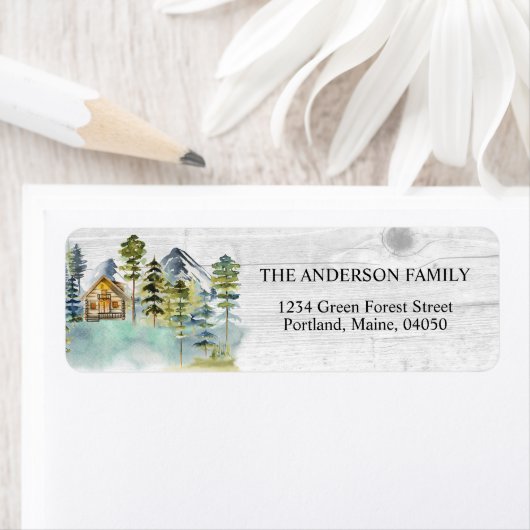 フォギー素朴フォレストマウンテンキャビン差出人住所 ラベル (インサイチュ)