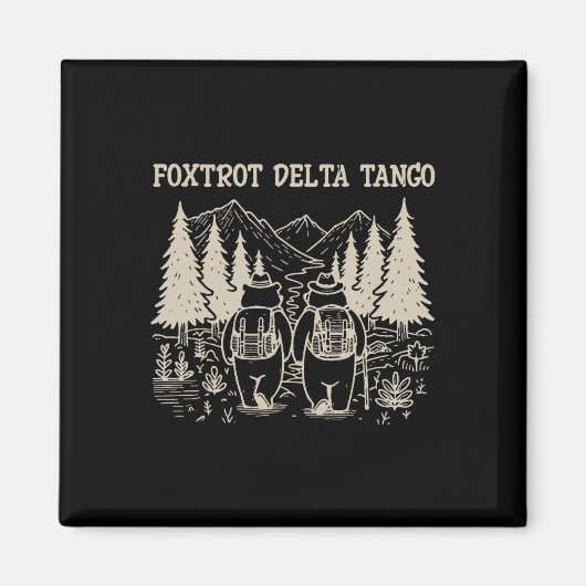 フォクトロツデルタスタンゴスおもしろいレジストベア マグネット (正面)