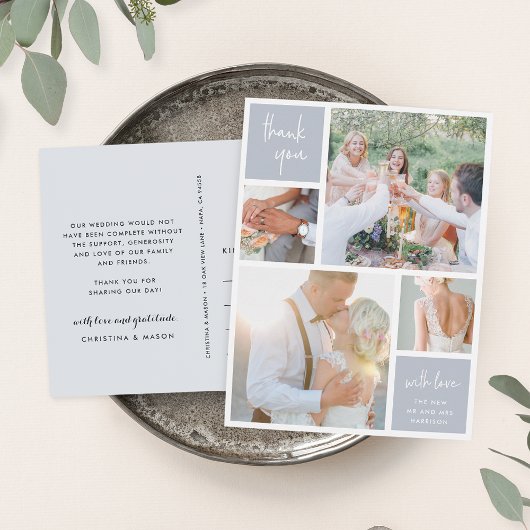 フォググレーコラージュ |結婚さんの写真 ポストカード