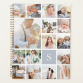 フォググレーモノグラムフォトコラージュ プランナー手帳 (正面)