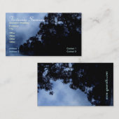 フォグビジネスカードのフォレストシルエット 名刺 (正面/裏面)