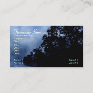 フォグビジネスカードのフォレストシルエット 名刺