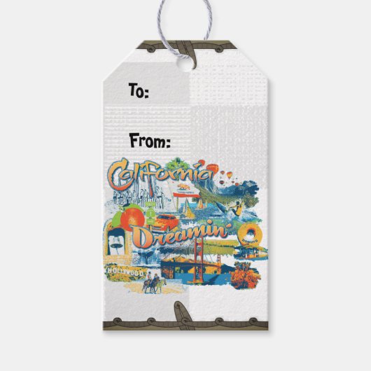 フォグフィルター付きカリフォルニア夢 ギフトタグ (正面)