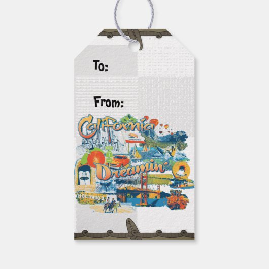 フォグフィルター付きカリフォルニア夢 ギフトタグ (裏面)