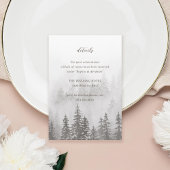 フォグフォレストグレーブラウンの常緑樹 エンクロージャーカード