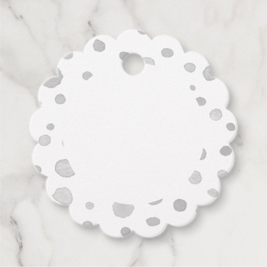 フォグ紙吹雪水カラードットメッセージカード フェイバータグ (正面)