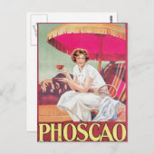 フォスカオヴィンテージチョコレートドリンク広告アート ポストカード (正面/裏面)