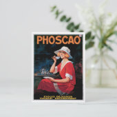 フォスカオヴィンテージチョコレートドリンク広告アート ポストカード (スタンド正面)