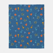 フォスターの故郷を思い浮かべる友達 |おもしろいパターン フリースブランケット (正面)