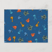 フォスターの故郷を思い浮かべる友達 |おもしろいパターン ポストカード (正面)