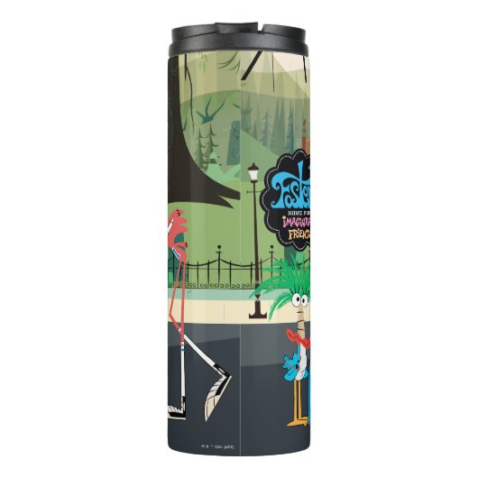 フォスターの故郷を思い浮かべる友達 |ぶら下がったアウト タンブラー (裏面)