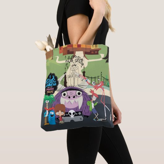 フォスターの故郷を思い浮かべる友達 |ぶら下がったアウト トートバッグ (クローズアップ)