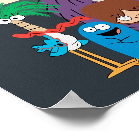 フォスターの故郷を思い浮かべる友達 |ぶら下がったアウト ポスター (角)