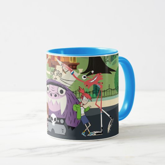 フォスターの故郷を思い浮かべる友達 |ぶら下がったアウト マグカップ (正面右)