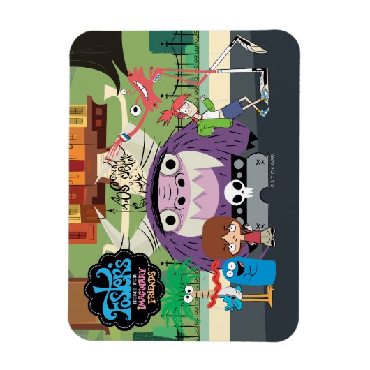 フォスターの故郷を思い浮かべる友達 |ぶら下がったアウト マグネット (縦)