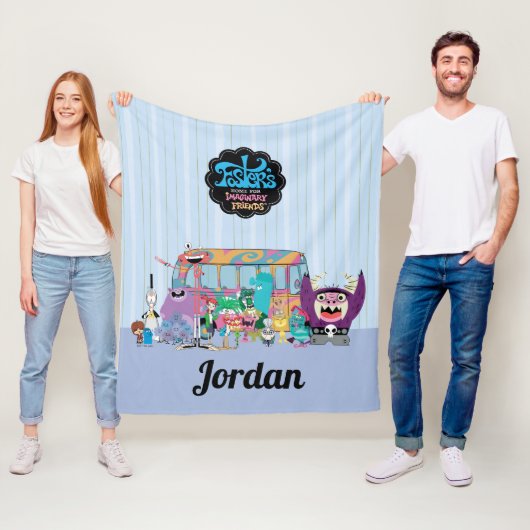 フォスターの故郷を思い浮かべる友達 |スクールバス フリースブランケット (インサイチュ)