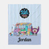 フォスターの故郷を思い浮かべる友達 |スクールバス フリースブランケット (正面)