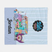 フォスターの故郷を思い浮かべる友達 |スクールバス フリースブランケット (正面(横))