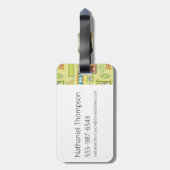 フォスターの故郷を思い浮かべる友達 |フォトウォール ラゲッジタグ (裏面縦)