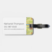 フォスターの故郷を思い浮かべる友達 |フォトウォール ラゲッジタグ (裏面横)