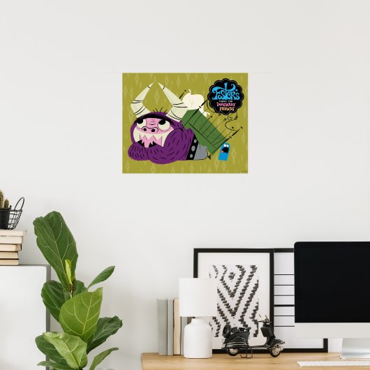 フォスターの故郷を思い浮かべる友達 |ベッドの下 ポスター (ホームオフィス)