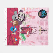 フォスターの故郷を思い浮かべる友達 |踊り フリースブランケット (正面(横))