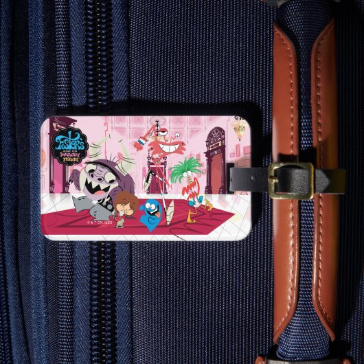 フォスターの故郷を思い浮かべる友達 |踊り ラゲッジタグ (正面インサイチュ4)