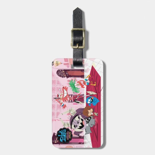 フォスターの故郷を思い浮かべる友達 |踊り ラゲッジタグ (正面縦)