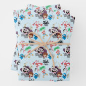 フォスターの故郷を思い浮かべる友達 |踊り ラッピングペーパーシート (インサイチュ)