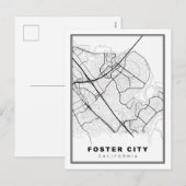 フォスターシティ地図 シーズンポストカード (正面/裏面)