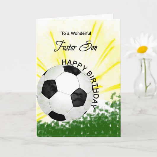 フォスターソン誕生日サッカーカード カード (小さな植物)
