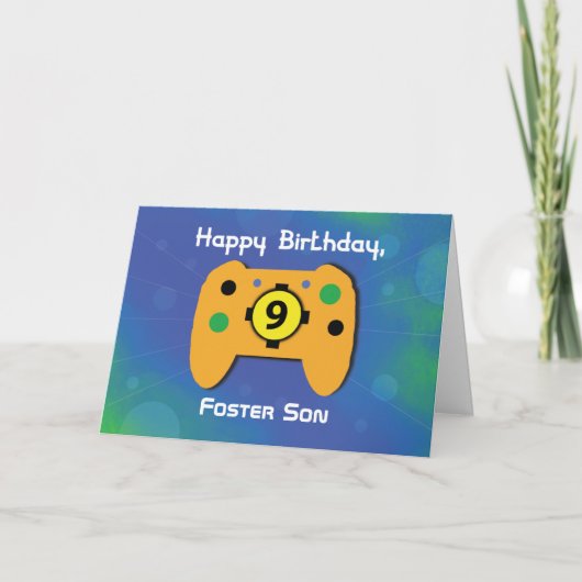 フォスターソン9歳の誕生日ゲーマーコントローラー カード (正面)