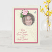 フォスター娘、写真の追加、誕生日 カード (黄色い花)